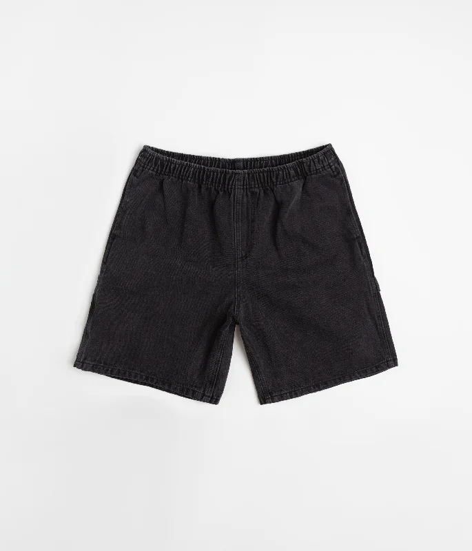 Personalized Pool Shorts-Obey Easy Denim Carpenter Shorts - Black