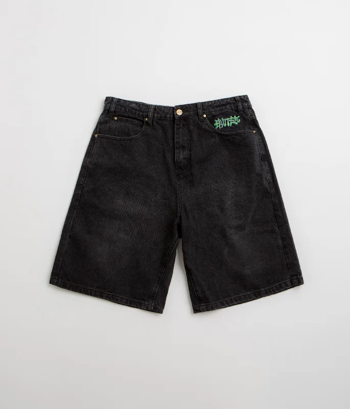 Custom Shorts For Men-Butter Goods Ink Denim Shorts - Worn Black