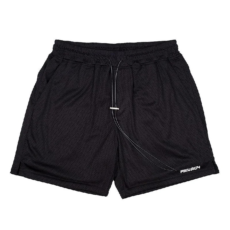 Custom Printed Shorts For Schools-Mesh Shorts - Black