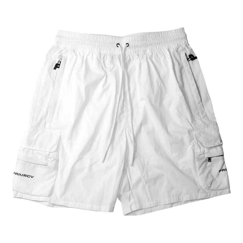 Personalized Shorts With Logo-Luxury Cargo Shorts V2 - White