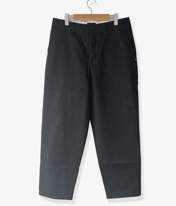 Personalized Pants For Group Events-DESCENDANT/DC-6 ORGANIC COTTON TWILL TROUSERS (BLACK)