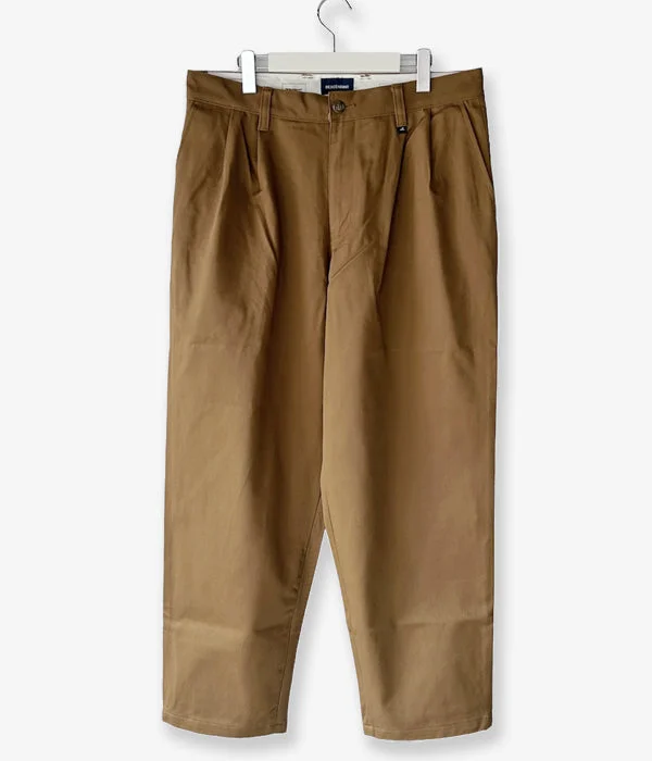 Personalized Pants For Evening Wear-DESCENDANT/DC-3 ORGANIC COTTON TWILL TROUSERS (KhaKee)