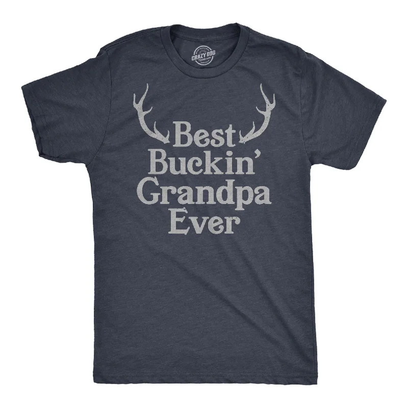 Funny Custom T-Shirt For Gifts-Best Buckin' Grandpa Men's T Shirt