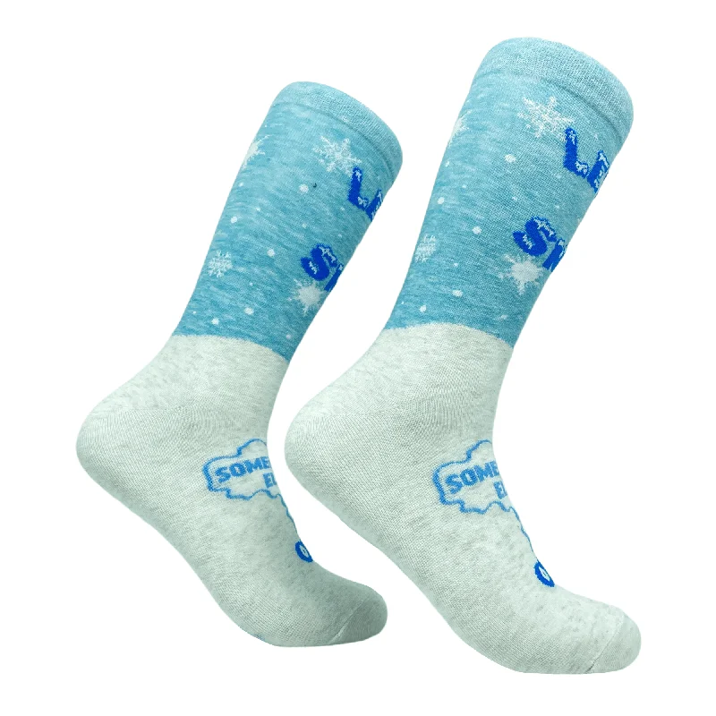 Custom Socks For Athletic Performance-Women's Let It Snow Somewhere Else Socks