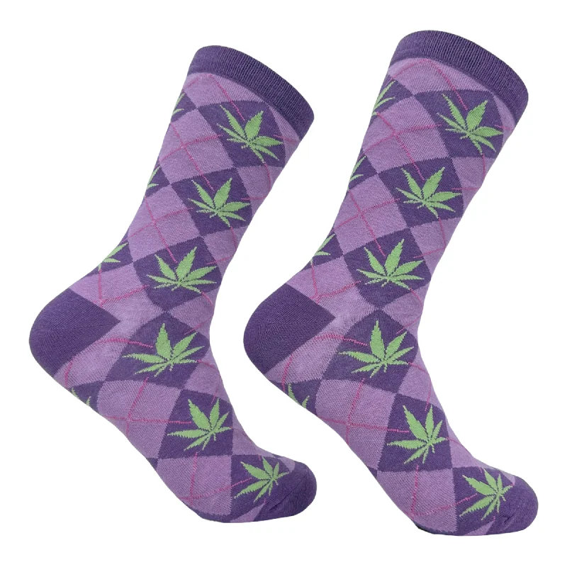 Personalized Socks For Travel Gifts-Women's Argyle Weed Socks