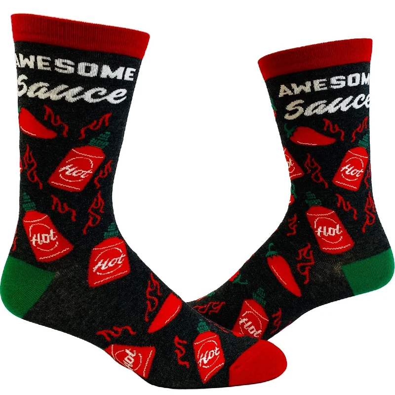 Personalized Socks For Cool Weather-Youth Awesome Sauce Socks