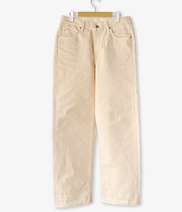 Custom Relaxed Pants-DIGAWEL/STRAIGHT DENIM PANTS (PINK WHITE)