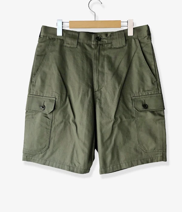 Custom Pants For Relaxed Fit-DESCENDANT/CARGO TWILL SHORTS (OLIVE DRAB)