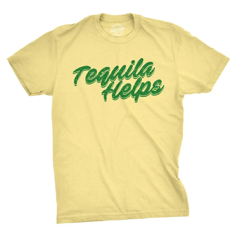 Custom Tie-Dye T-Shirt-Tequila Helps Men's T Shirt