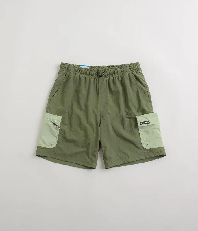 Personalized Shorts For Tropical Vacations-Columbia Summerdry Brief 7" Shorts - Canteen / Sage Leaf