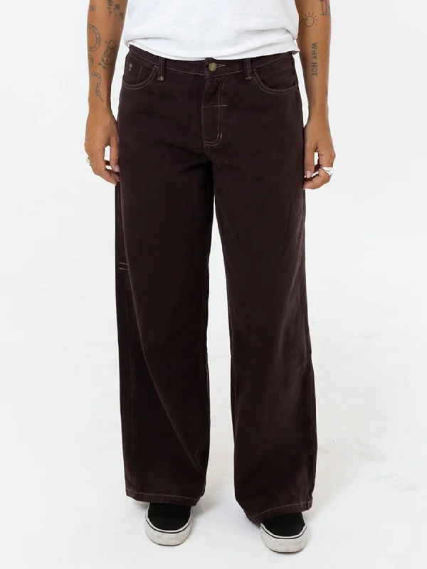 Custom Pants For Fall And Winter-Billie Low Jean - Chocolate Plum