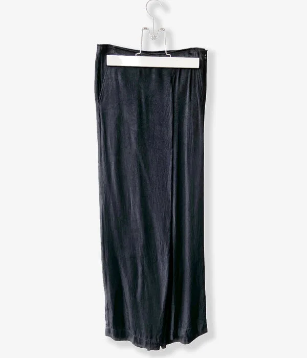 Custom Pants For Business Casual-nowos/WIDE LEG PANTS(BLACK)