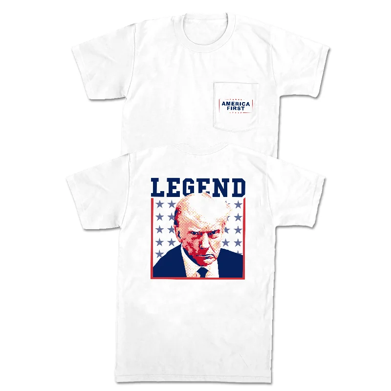 Custom Designed T-Shirt For Parties-Trump Mugshot Legends II Pocket Tee