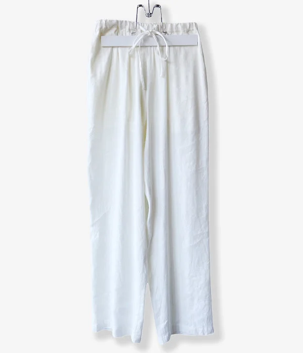 Custom Stretchy Pants For Comfort-nowos/LINEN RAYON PANTS (WHITE)