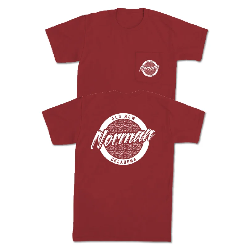 Custom T-Shirt For Summer Events-Norman, Oklahoma Circle Logo Pocket Tee