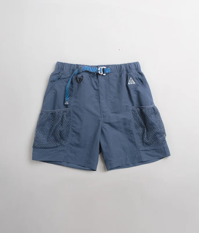 Custom Shorts For Fashionable Beach Wear-Nike ACG Snowgrass Cargo Shorts - Diffused Blue / Summit White