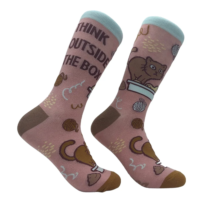 Personalized Socks For Festival Wear-Women's Think Outside The Box Socks