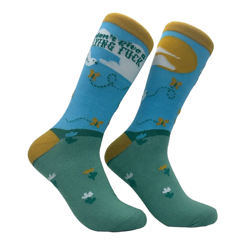 Custom Socks For School Events-Women's I Dont Give A Flying Fuck Socks