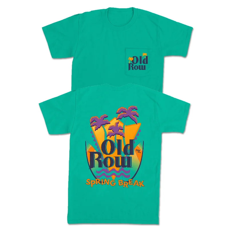 Personalized T-Shirt For Pet Owners-Spring Break Surf Club Pocket Tee