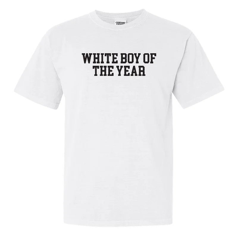 T-Shirt With Your Custom Illustration-White Boy Of The Year Tee