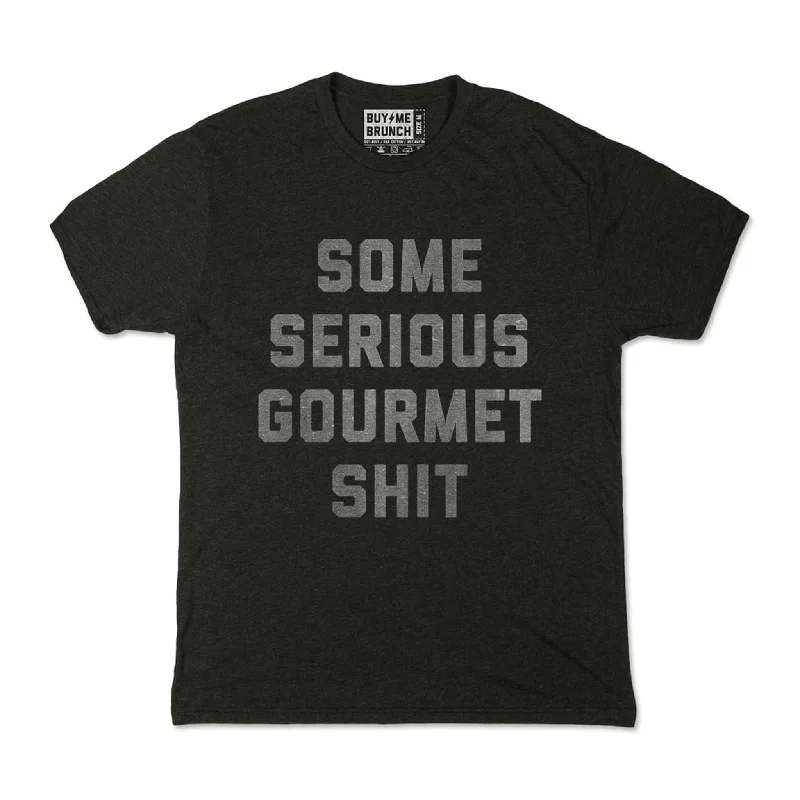 T-Shirt With Personalized Image-Some Serious Gourmet Shit Tee