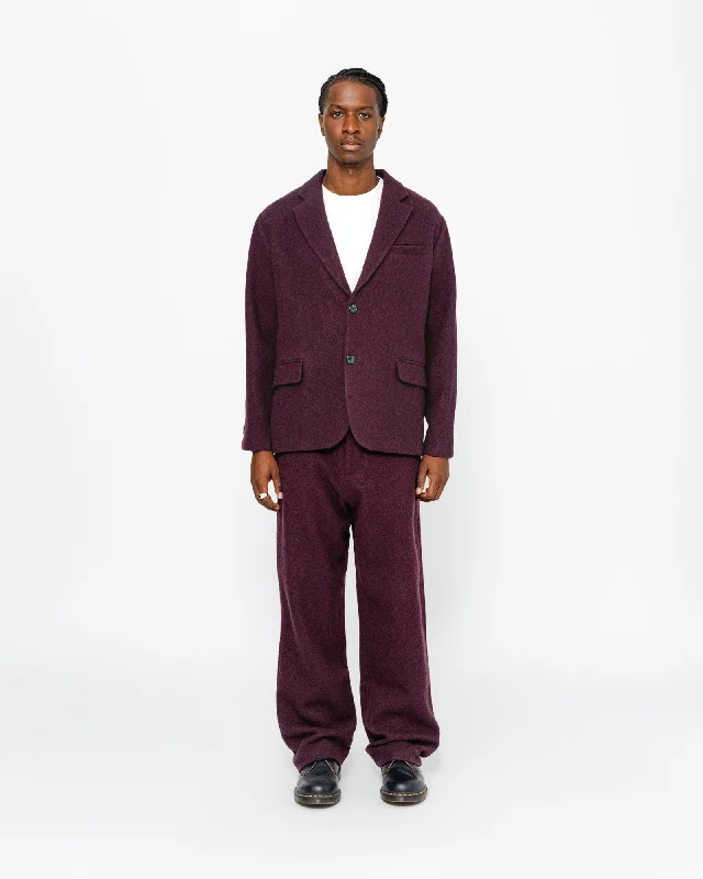 Personalized Pants For Formal Gatherings-RELAXED TROUSER TEXTURED WOOL