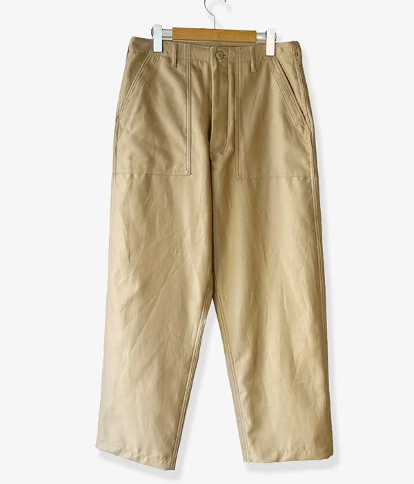 Custom Pants For Sports Activities-INTERIM/GIZA BACK SATIN BAKER PANTS (BEIGE)