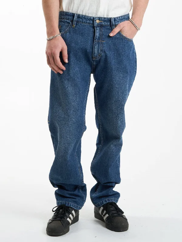 Custom Pants For Summer Break-Straight Line Denim Jean - Roadhouse Blue