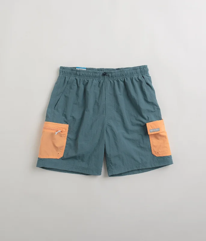 Custom Cargo Shorts For Outdoor Adventures-Columbia Summerdry Brief 7" Shorts - Cloudburst / Apricot Fizz