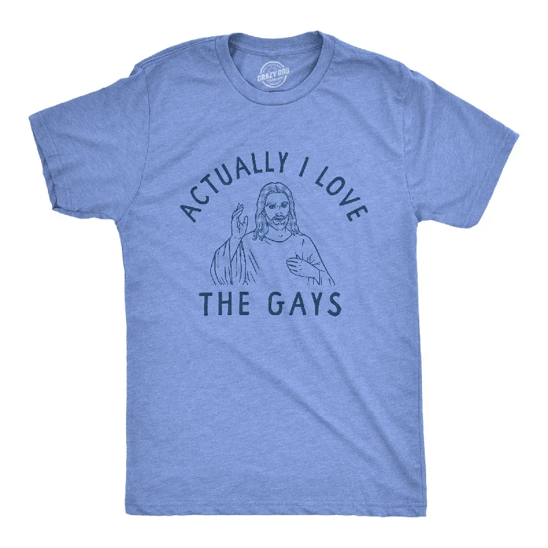 Personalized T-Shirt For Bachelorette Parties-Actually I Love The Gays Men's T Shirt