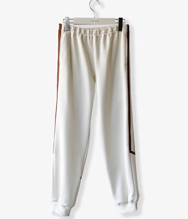 Personalized Pants For Fashionable Wear-FUMIKA_UCHIDA/SIDE LINE TRACK PANTS(IVORY)