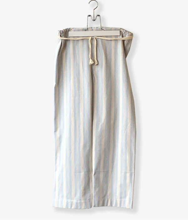 Personalized Pants For Group Activities-FUMIKA_UCHIDA/Striped Flannel/PAJAMA PANTS(SKYBLUE)