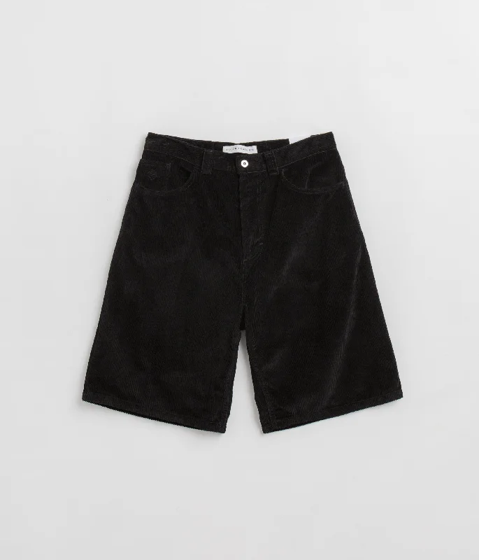 Personalized Shorts For Evening Wear-Polar Big Boy Cord Shorts - Black