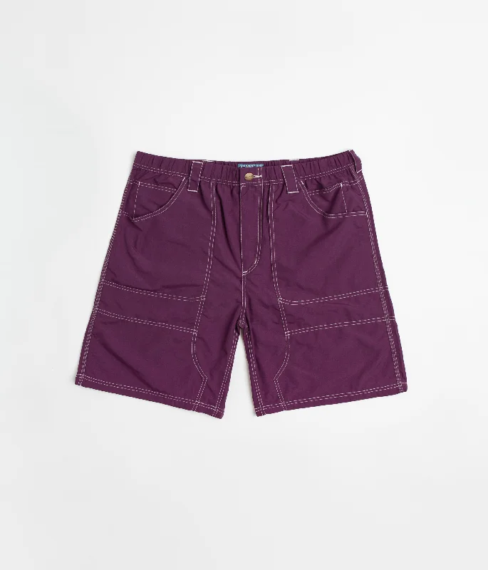 Custom Designed Shorts For Boys-Bronze 56K Double Knee Shorts - Eggplant