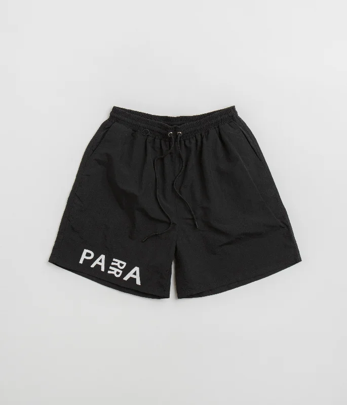 Personalized Sports Shorts With Custom Logos-by Parra No Vision Swim Shorts - Black