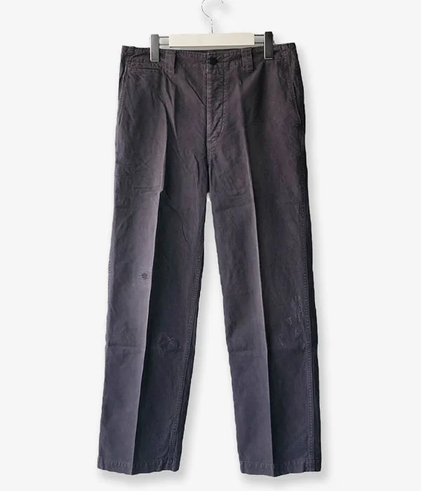 Custom Pants For Outdoor Adventures-visvim/WIDE CHINO PANTS CRASH (BLACK)