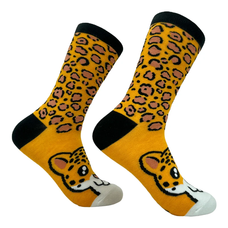 Personalized Socks For Cold Weather-Women's Cheetah Socks