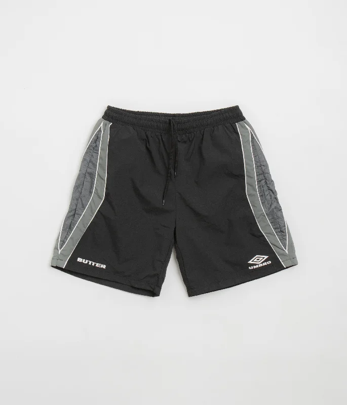 Personalized Shorts For Casual Days-Butter Goods x Umbro Diamond Shorts - Black