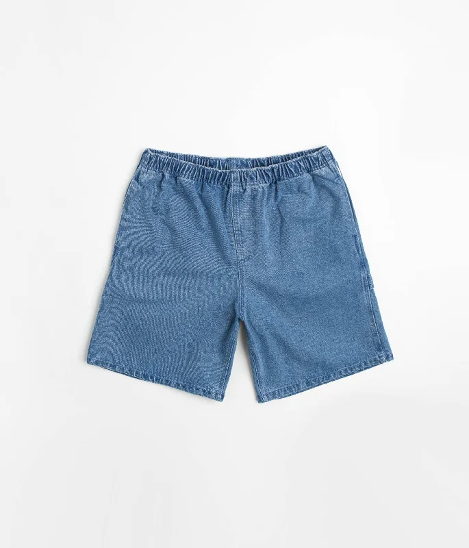 Personalized Athletic Shorts For Kids-Obey Easy Denim Carpenter Shorts - Light Indigo