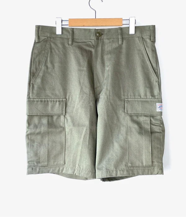 Personalized Pants For Workout Events-DESCENDANT/GILL COTTON CHINO SHORTS (OLIVE DRAB)