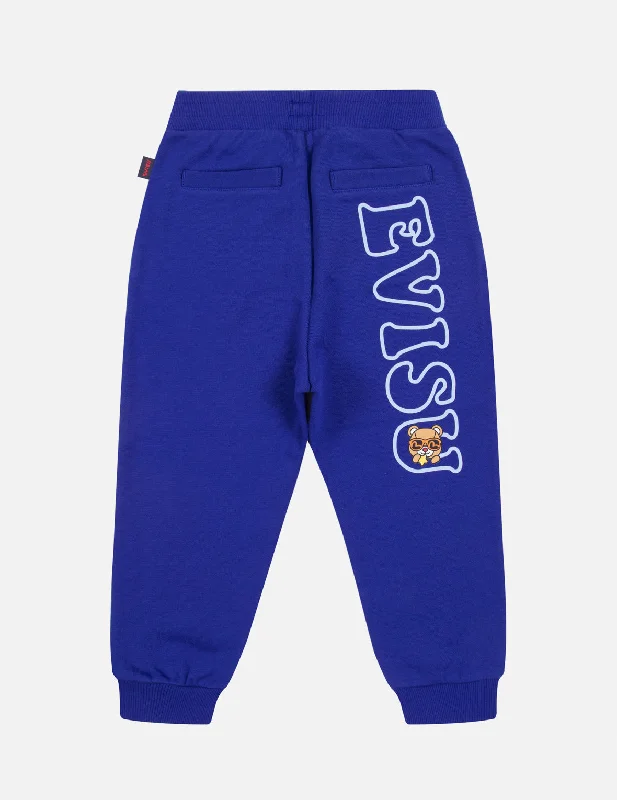 Personalized Pants For Formal Occasions-Logo and Bear Print Regular Fit Sweatpants