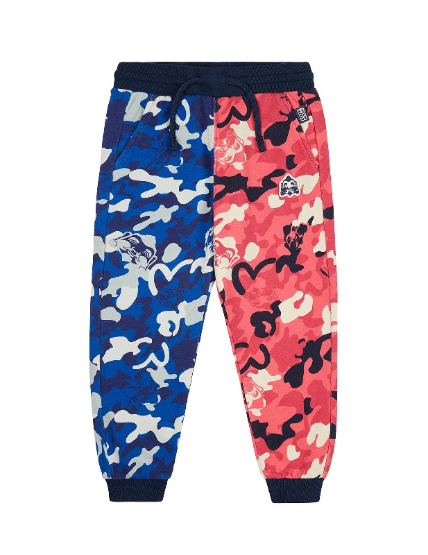 Personalized Pants For Casual Wear-Color Blocking Allover Camouflage Print Sweatpants