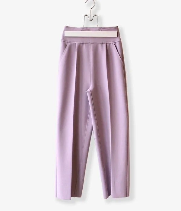 Personalized Pants For All-Day Wear-PHEENY/AMUNZEN HIGH WAIST TAPERED PANTS(LAVENDER)