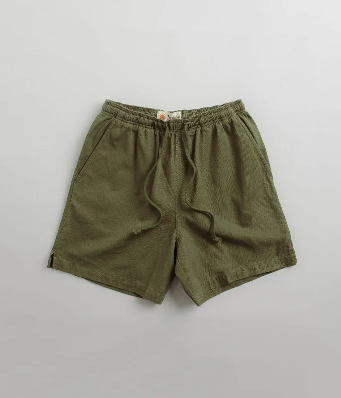 Personalized Lounge Shorts-Mollusk Summer Shorts - Faded Mash Green