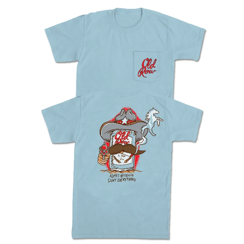 T-Shirt With Personalized Artwork-The Beer Can Cowboy Pocket Tee