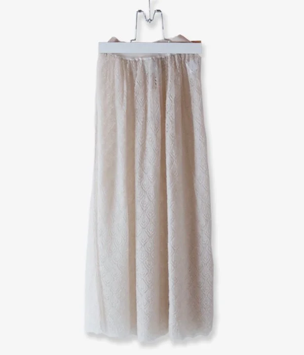 Custom Pants For Quick Workouts-TAN/POINTELLE MOHAIR SK (IVORY)