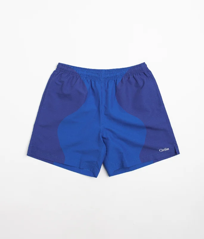 Personalized Shorts For Running & Jogging-Civilist Butterfly Shorts - Navy / Royal