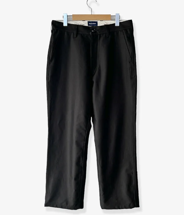 Custom Pants For Travel Essentials-DESCENDANT/DUT SATIN TROUSERS (BLACK)