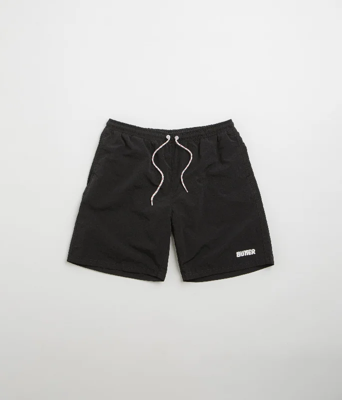 Personalized Comfortable Shorts For Vacation-Butter Goods Swim Shorts - Black