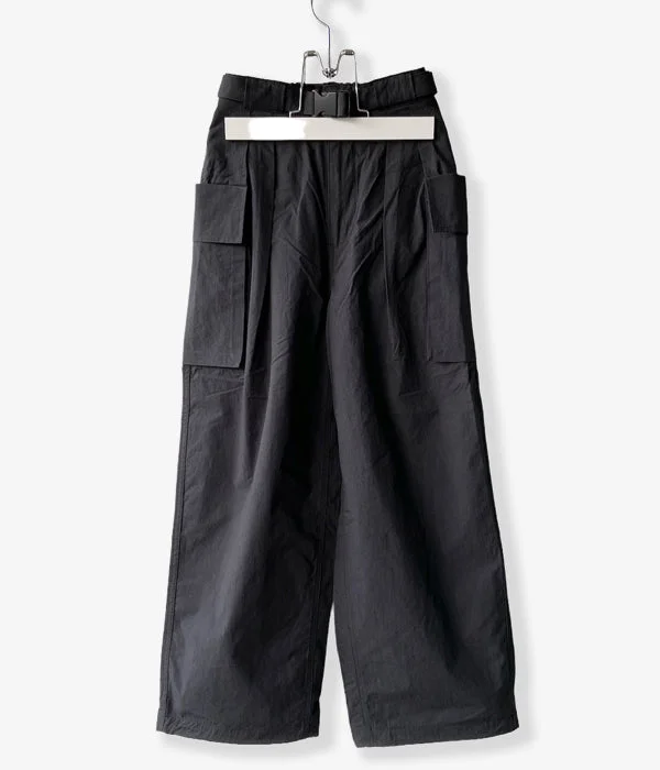 Custom Pants For Comfort Wear-PHEENY/COTTON NYLON DUMP MILITARY PANTS(BLACK)